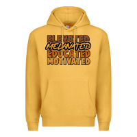 Mustard Elevated melanated educated motivated Premium Hoodie - HowdyJamesFarm