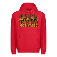 Red Elevated melanated educated motivated Premium Hoodie - HowdyJamesFarm