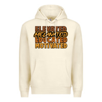 Sandshell Elevated melanated educated motivated Premium Hoodie - HowdyJamesFarm