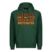 Sports Green Elevated melanated educated motivated Premium Hoodie - HowdyJamesFarm