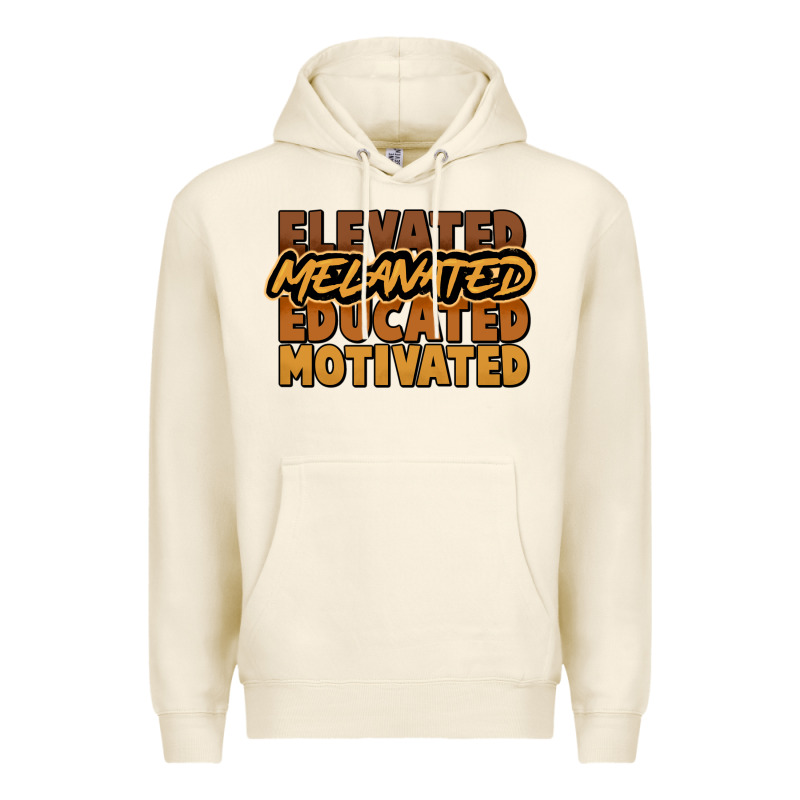 Elevated Melanated Educated Motivated Premium Hoodie by HowdyJamesFarm | Teevron