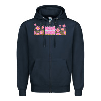 Navy mom boss daisies Zipper Hoodie - TumblerDesignByShophia