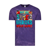 Cloud Purple not all super heroes wear capes Vintage Tee - NancyCooperArtShop
