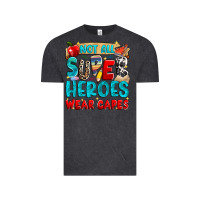 Vintage Black not all super heroes wear capes Vintage Tee - NancyCooperArtShop