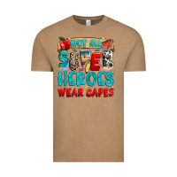 Vintage Coffee not all super heroes wear capes Vintage Tee - NancyCooperArtShop