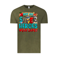 Vintage Olive not all super heroes wear capes Vintage Tee - NancyCooperArtShop