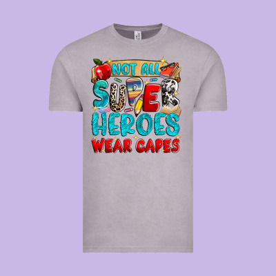 Not All Super Heroes Wear Capes Vintage Tee Designed By Nancycooperartshop