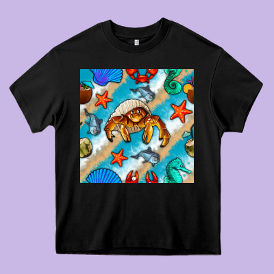 Sea Animals Heavy Core Tee Designed By Bundleandbundleshop