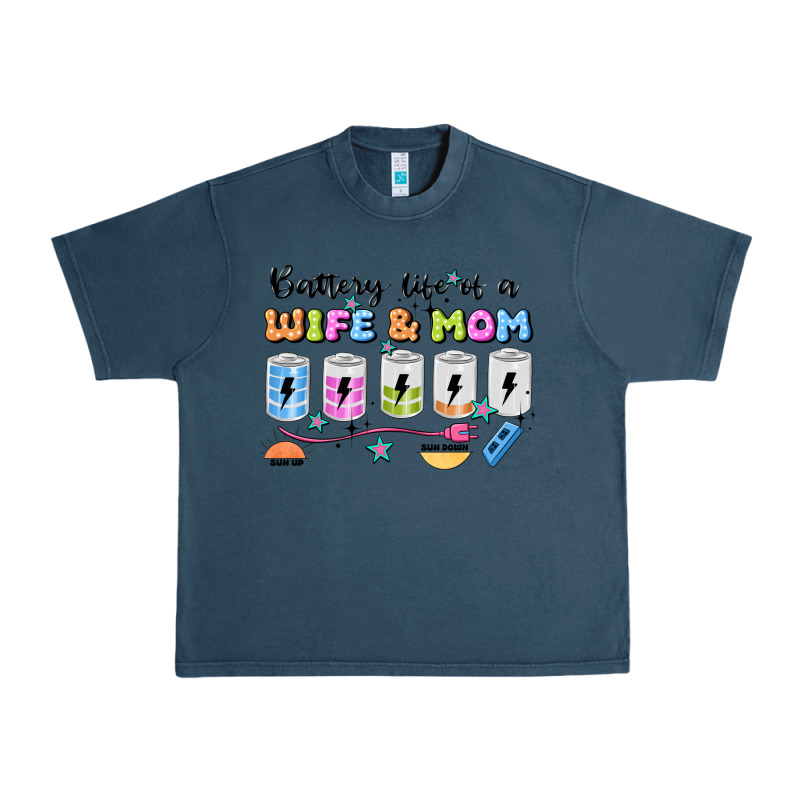 Battery Life Of A Wife & Mom Urban Heavy Tee by JahusDesignShop | Teevron