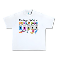 White battery life of a wife & mom Urban Heavy Tee - JahusDesignShop