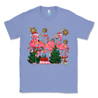 Colony Blue christmas flamingos Classic Tee - MaliasSmallBusiness