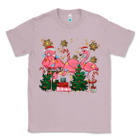 Lilac christmas flamingos Classic Tee - MaliasSmallBusiness