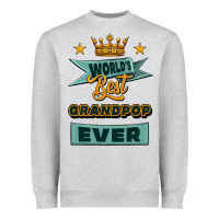 Heather Grey world's best grandpop ever Heavyweight Sweatshirt - Jasminsmagicworld