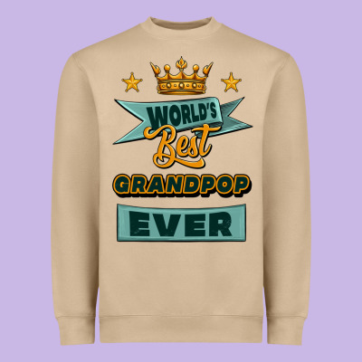 World's Best Grandpop Ever Heavyweight Sweatshirt Designed By Jasminsmagicworld