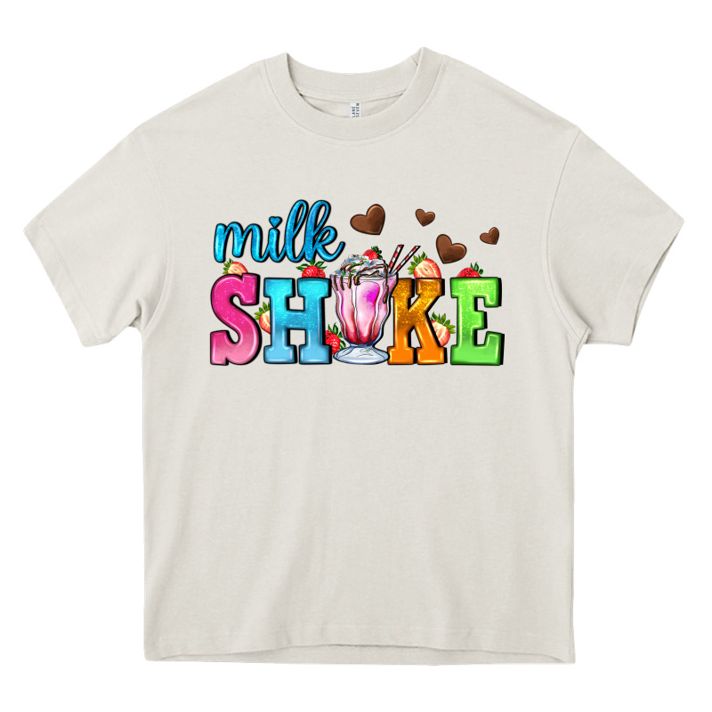 Milk Shake With Chocolate Heart Heavy Core Tee by AdoDesignShop | Teevron