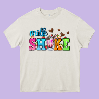 Milk Shake With Chocolate Heart Heavy Core Tee Designed By Adodesignshop
