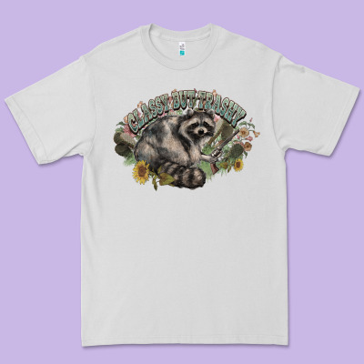 Classy But Trashy Racoon Premium Tee Designed By Nancycooperartshop