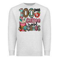 Oatmeal Heather hundred days of coffee and chaos Premium Sweatshirt - OliviaCreatesArt