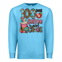 Ocean Blue hundred days of coffee and chaos Premium Sweatshirt - OliviaCreatesArt