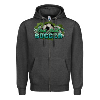 Charcoal Heather Wild about Soccer Zipper Hoodie - HowdyJamesFarm