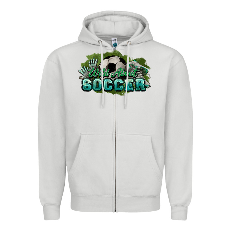 Wild About Soccer Zipper Hoodie by HowdyJamesFarm | Teevron