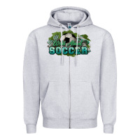 Heather Grey Wild about Soccer Zipper Hoodie - HowdyJamesFarm