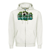Oatmeal Heather Wild about Soccer Zipper Hoodie - HowdyJamesFarm