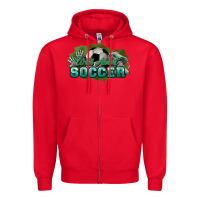 Red Wild about Soccer Zipper Hoodie - HowdyJamesFarm