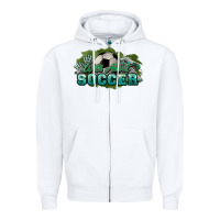 White Wild about Soccer Zipper Hoodie - HowdyJamesFarm