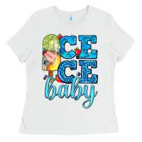 White ice ice baby with popsicle Ladies Tee - AdoDesignShop