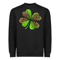 Black leopard shamrock Heavyweight Sweatshirt - Jasminsmagicworld