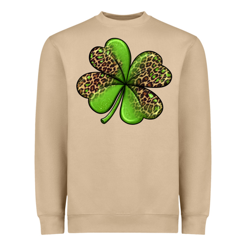 Leopard Shamrock Heavyweight Sweatshirt by Jasminsmagicworld | Teevron