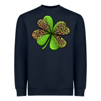 Navy leopard shamrock Heavyweight Sweatshirt - Jasminsmagicworld