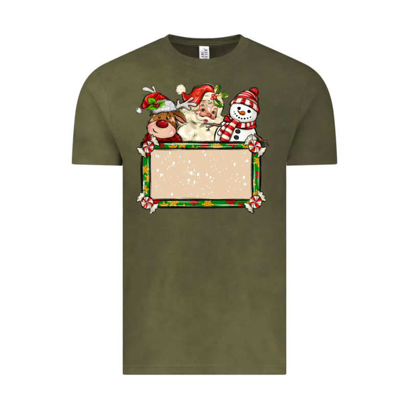 Santa Reindeer Snowman Preview And Costom Name Vintage Tee by MaliasSmallBusiness | Teevron