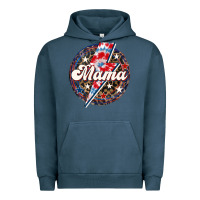 Pigment Midnight Navy Western Mama Patriotic 4th of July Urban Hoodie - LillyAllenDesigns