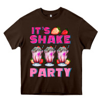Chocolate Brown its shake party with milkshake Heavy Core Tee - AdoDesignShop