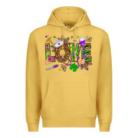 Antique Gold Mardi Gras love Nurse Premium Hoodie - HowdyJamesFarm