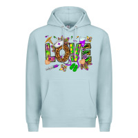 Blue Mist Mardi Gras love Nurse Premium Hoodie - HowdyJamesFarm