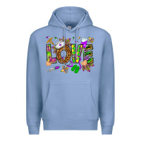 Colony Blue Mardi Gras love Nurse Premium Hoodie - HowdyJamesFarm