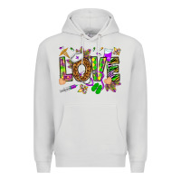 Dove Grey Mardi Gras love Nurse Premium Hoodie - HowdyJamesFarm