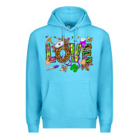 Ocean Blue Mardi Gras love Nurse Premium Hoodie - HowdyJamesFarm