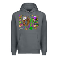 Rock Mardi Gras love Nurse Premium Hoodie - HowdyJamesFarm
