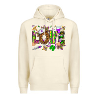 Sandshell Mardi Gras love Nurse Premium Hoodie - HowdyJamesFarm