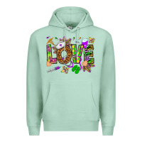 Seafoam Mardi Gras love Nurse Premium Hoodie - HowdyJamesFarm