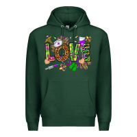 Sports Green Mardi Gras love Nurse Premium Hoodie - HowdyJamesFarm