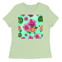 Matcha floral background Ladies Tee - BundleAndBundleShop