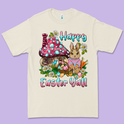 Happy Easter Y'all Rabbit Premium Tee Designed By Barkaloodesign