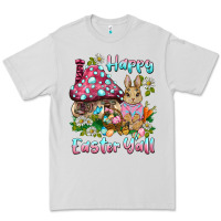 Dove Grey happy easter y'all rabbit Premium Tee - BarkalooDesign