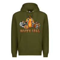 Army Green happy fall Premium Hoodie - JahusDesignShop