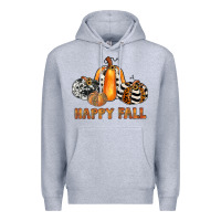 Heather Grey happy fall Premium Hoodie - JahusDesignShop